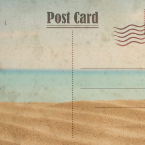 Image of a vibrant, professionally designed postcard